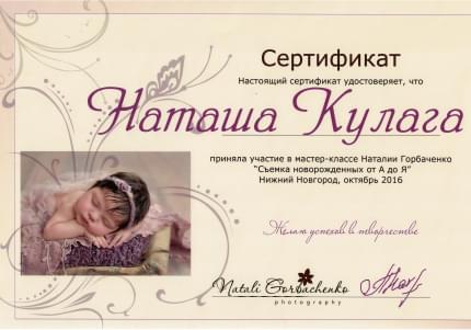 сертификат фотографа